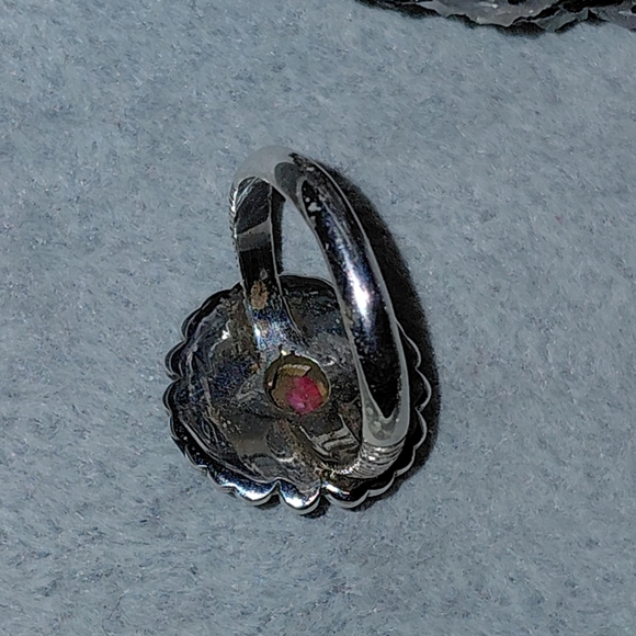 Floral Pink Dahlia Sterling Silver Ring - Picture 4 of 14